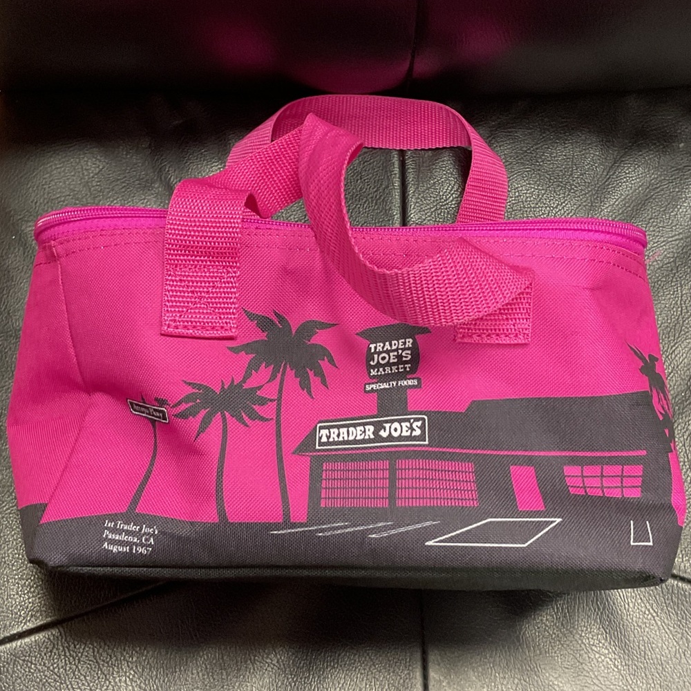 Used Pink Trader Joe’s lunch bag